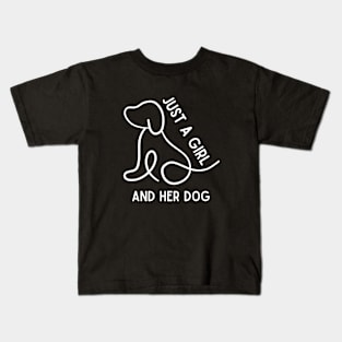 Just A Girl And Her Dog Kids T-Shirt